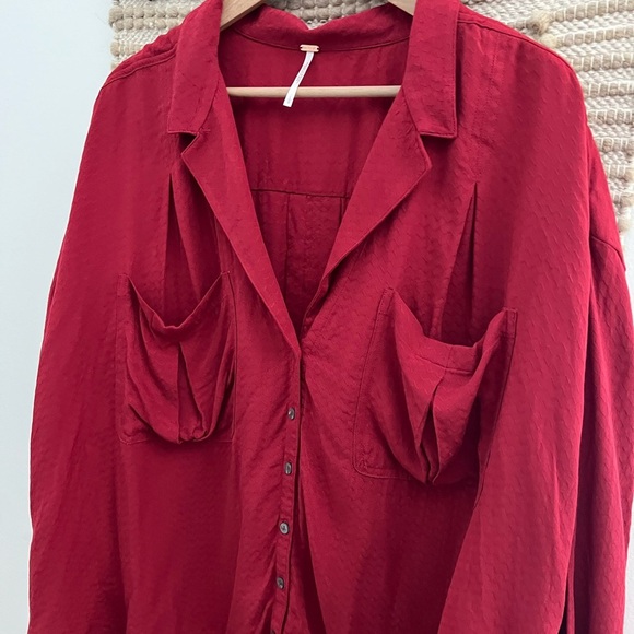 Free People Scarlet Button-Down Shirt - Picture 4 of 12